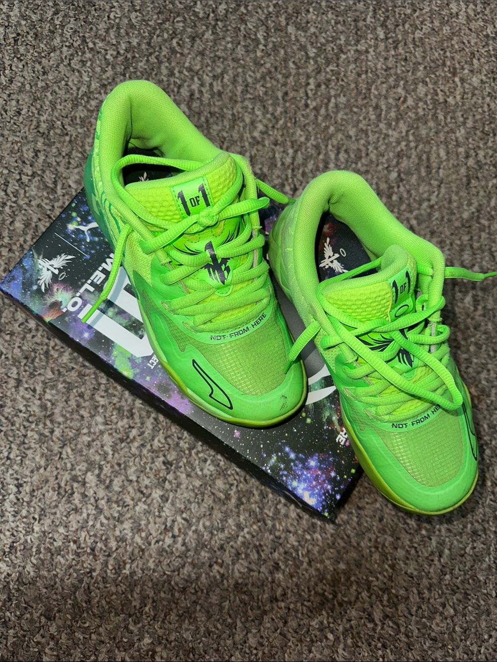 Kids Neon Green Performance Sneakers - Youth Active Shoes